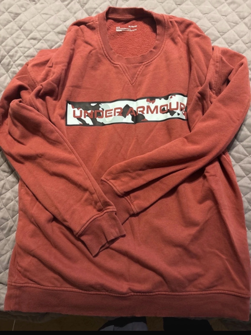 Under Armour Men’s Rust Orange Crewneck Sweatshirt